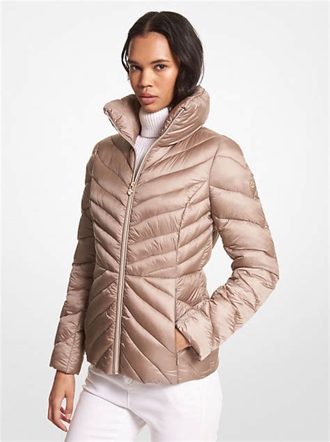 water-repellent hooded long puffer jacket michael kors|Michael Kors puffer jacket reviews.